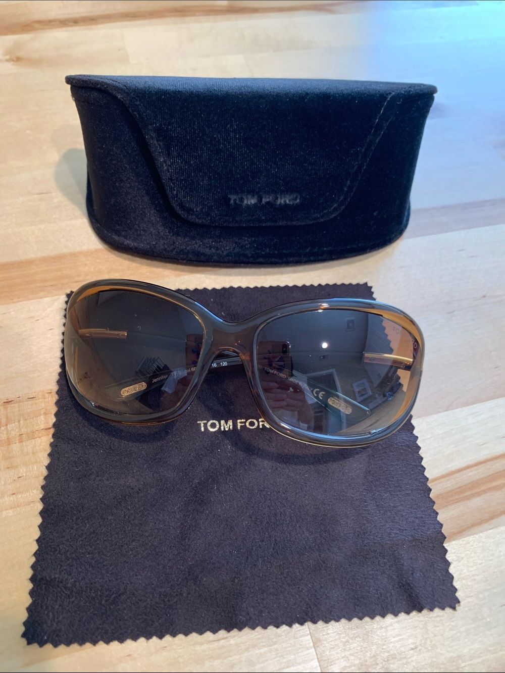 Tom Ford JENNIFER Women's Brown Gradient Oval Sunglasses